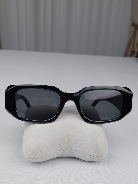 Prada Accessories - Prada Black Rectangular Women’s Sunglasses - Classic UV Protection